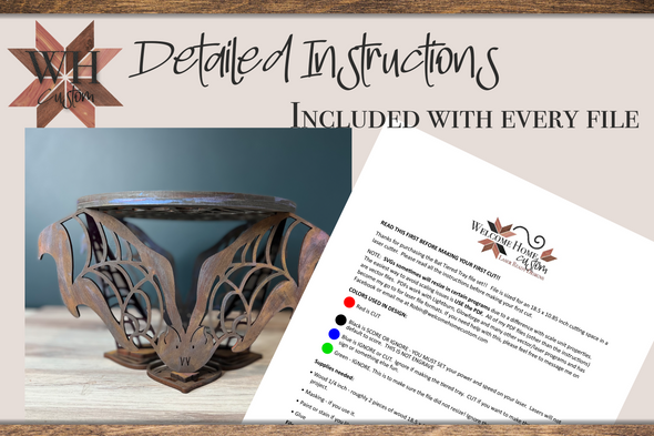 Bat Tiered Tray, Sign and Ornament laser cut files bundle