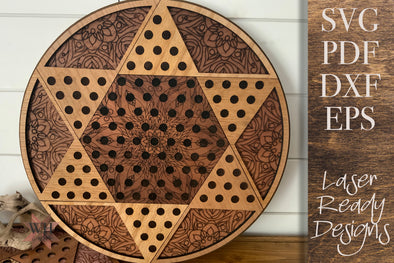 Chinese Checkers Laser cut file