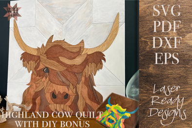 Highland Cow showstopper and DIY laser cut files