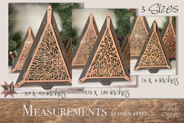 Lace Christmas Trees - Winter Decor for laser cutting