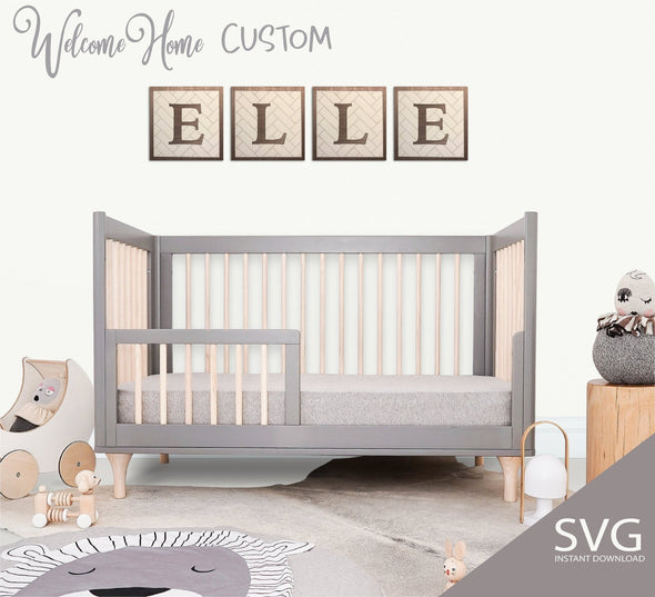 Alphabet SVG Herringbone Pattern Nursery decor SVG Entryway decor SVG Modern Farmhouse svg Welcome home custom - Welcome Home Custom