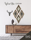 Aztec SVG for Glowforge projects laser cut files with Skull pattern inspired by minimalist modern style SVG by Welcome home custom - Welcome Home Custom