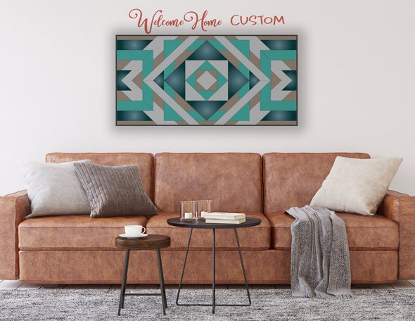 Barn Quilt SVG Laser cut files for Glowforge projects with Aztec southwest inspired includes mini quilt file by Welcome Home Custom - Welcome Home Custom