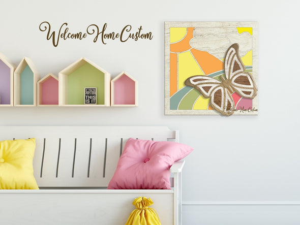 Butterfly Laser cut files 3D paint kit files for laser cutter such as glowforge by Welcome home custom - Welcome Home Custom