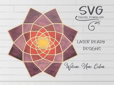 Cactus Flower SVG Laser Cut File for Glowforge projects by Welcome home custom - Welcome Home Custom
