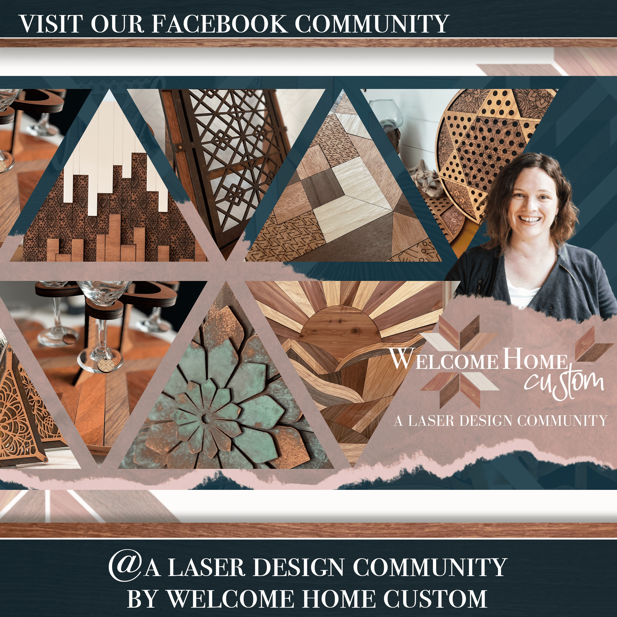 Cane Weave Rattan Monogram Wine Server Laser cut File – Welcome Home Custom