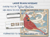 Cardinal laser cut files - SVG / DFX - for Glowforge projects - Cardinal Memorial paint kit - DIY paint kit - by Welcome home custom - Welcome Home Custom