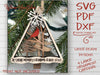 Cardinal Ornament laser cut files - Cardinal at first snow for Glowforge - DFX PDF SVG - Memorial Ornament - Digital File Download - Welcome Home Custom