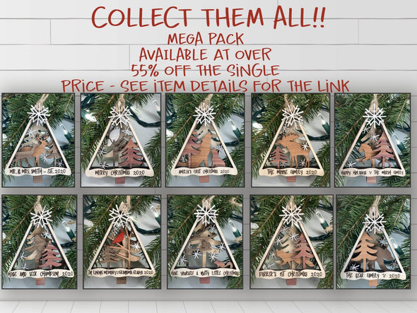 Cardinal Ornament laser cut files - Cardinal at first snow for Glowforge - DFX PDF SVG - Memorial Ornament - Digital File Download - Welcome Home Custom