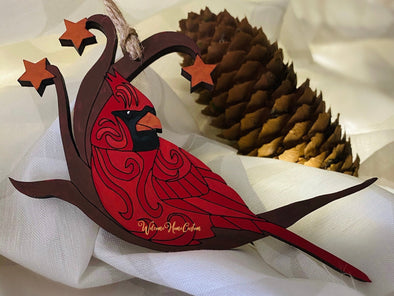 Cardinal SVG laser cut files ornament for Glowforge - Christmas Cardinal ornament - ornament SVG file - Christmas decor - Memorial Ornament - Welcome Home Custom