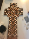 Cross SVG laser cut file for Glowforge projects for Easter or farmhouse decor with mosaic and stain glass inspiration by welcome home custom - Welcome Home Custom