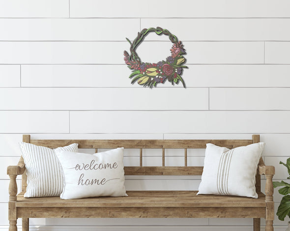 Floral Wreath SVG Laser cut files for Glowforge projects with multiple variations - Mother's day and spring decor by Welcome Home Custom - Welcome Home Custom
