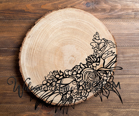 Floral Wreath SVG Laser cut files for Glowforge projects with multiple variations - Mother's day and spring decor by Welcome Home Custom - Welcome Home Custom