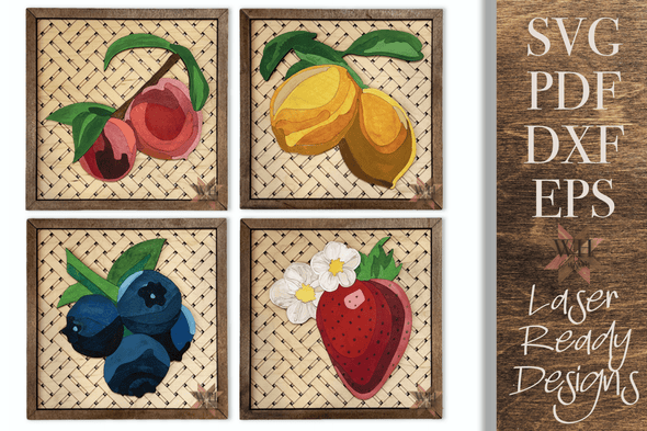 Fruit DIY Paint Kit Bundle laser cut files - Welcome Home Custom