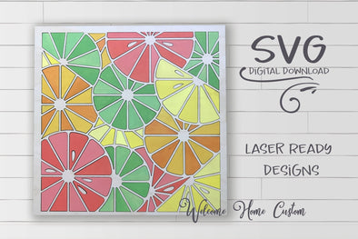 Fruit puzzle SVG Laser Cut Files for lasers such as Glowforge by Welcome home custom - Welcome Home Custom