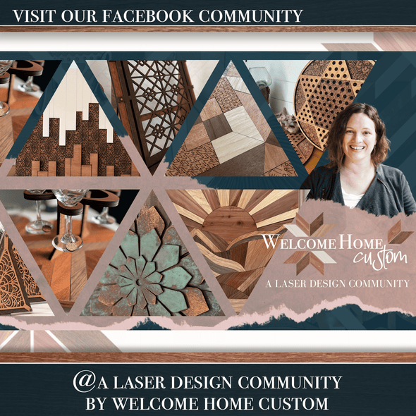 Geometric Round No. 2 Bundle Laser cut files - Create stunning wall decor - Welcome Home Custom