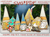 Gnome SVG Laser cut files - Gnome Village for Glowforge - winter decor - Mantel decoration - Christmas decor - PDF SVG Digital Download - Welcome Home Custom