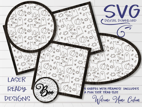 Halloween SVG Laser cut files Pattern for Glowforge and other laser cutters by Welcome home custom - Welcome Home Custom