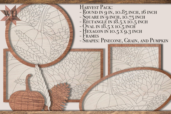 Harvest Pattern Pack - Digital Download for Laser Cutters - Welcome Home Custom