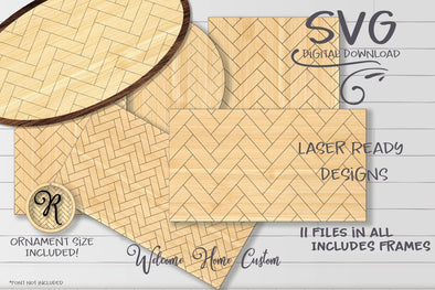 Herringbone SVG for Glowforge laser cut files Welcome home custom - Welcome Home Custom