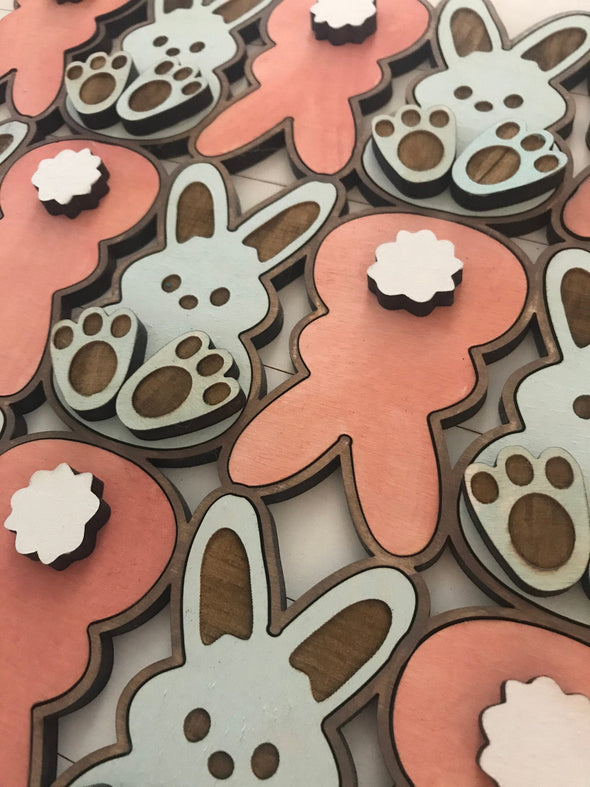Bunny Easter SVG Laser cut file for Glowforge projects Hop into Easter with bonus shiplap file