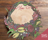 Floral Wreath SVG Laser cut files for Glowforge projects with multiple variations  - Mother&#39;s day and spring decor by Welcome Home Custom