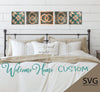 Quilt SVG Double Rings Glowforge cut file Wedding Ring modern quilt pattern with Moroccan and farmhouse inspiration by welcome home custom