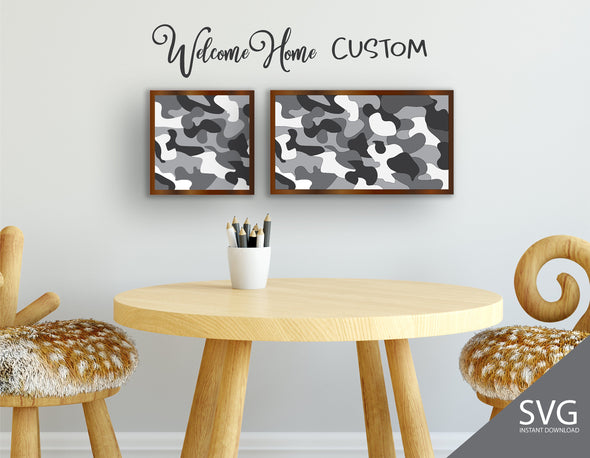 CAMO SVG Laser Cut Files Great painting project for boys or girls and  Online Paint Parties  by Welcome home custom