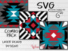 Quilt Laser Cut File Bundle southwest inspired quilt svg for Lasers such as Glowforge