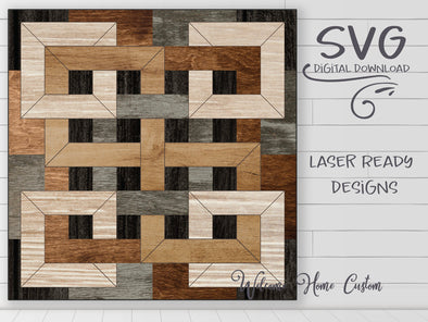 Farmhouse Quilt SVG laser cut file for Glowforge - Farmhouse DIY by welcomehomecustom