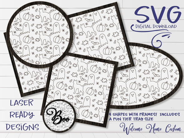 Halloween SVG Laser cut files Pattern for Glowforge and other laser cutters by Welcome home custom