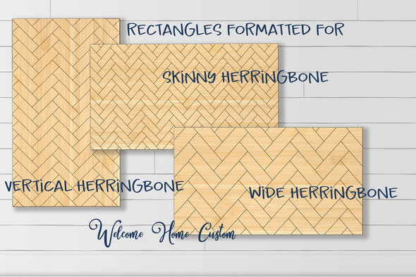 Herringbone SVG for Glowforge laser cut files Welcome home custom