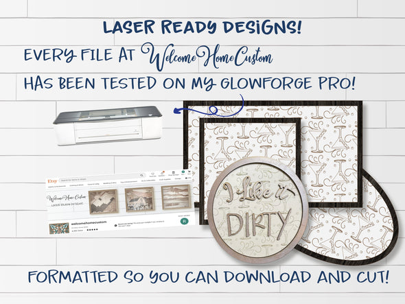 Martini SVG Laser cut files Patterns for Glowforge and other laser cutters by Welcome home custom