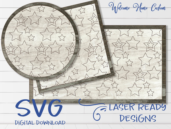 Star SVG for Glowforge laser cut files Welcome home custom