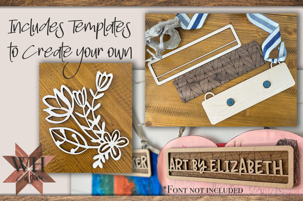 Mothers Day Artwork Laser Cut Files - Digital Download - Mothers Day Gift - Gift for Grandma - Kid artwork Display - by Welcome Home Custom
