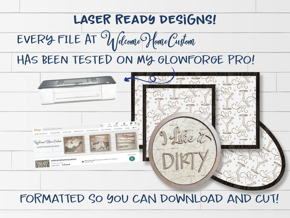 Martini SVG Laser cut files Patterns for Glowforge and other laser cutters by Welcome home custom - Welcome Home Custom