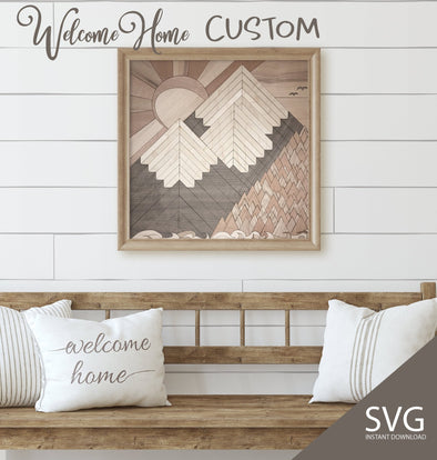 Mountain laser cut files for Glowforge projects Mountain Vector pattern inspired by PNW Washington SVG by Welcome home custom - Welcome Home Custom