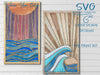 Ocean SVG Laser cut Files - Sea at Day - Sea at night - Wood Quilt SVG - DIY paint kit for make and take party - Welcome Home Custom - Welcome Home Custom