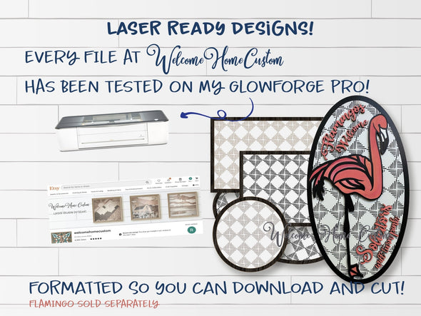 Pattern SVG Laser cut files - Check Pattern for Glowforge and other laser cutters by Welcome home custom - Welcome Home Custom