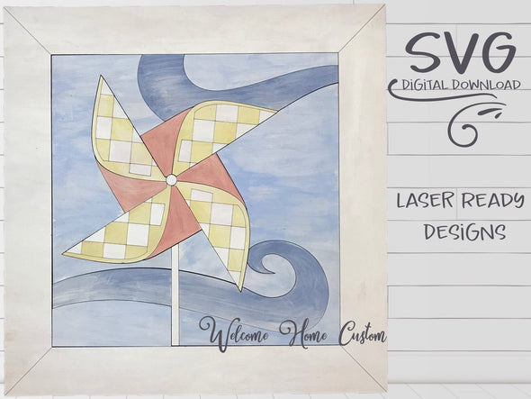 Pinwheel Laser Cut Files for lasers such as Glowforge - Sweet Nursery decor - Great for baby showers by Welcome home custom - Welcome Home Custom