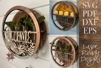 Plant Propagation Wall Hanging Display BUNDLE - for laser cutters - Welcome Home Custom