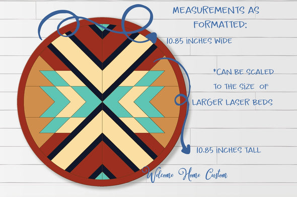 Quilt Laser Cut File Bundle CIRCLE Round Wood quilt pattern for Lasers such as Glowforge - Welcome Home Custom