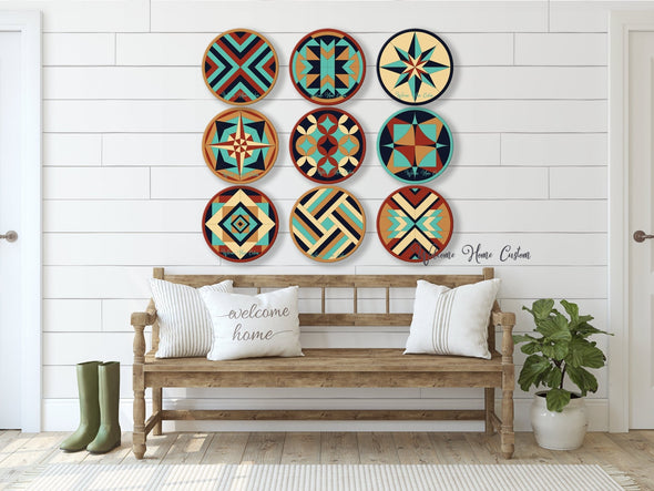Quilt Laser Cut File Bundle CIRCLE Round Wood quilt pattern for Lasers such as Glowforge - Welcome Home Custom