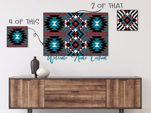 Quilt Laser Cut File Bundle southwest inspired quilt svg for Lasers such as Glowforge - Welcome Home Custom