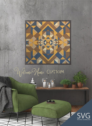 Quilt SVG Laser cut files for Glowforge projects with Mid Century Modern design includes Cricut - Silhouette file by Welcome Home Custom - Welcome Home Custom