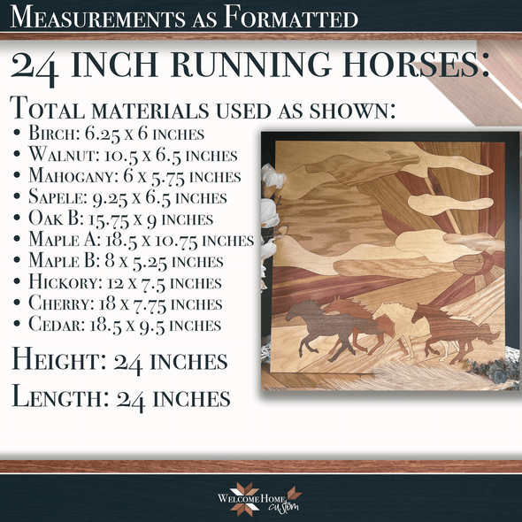 Running Horses bundle with bonus unicorn laser cut file - Welcome Home Custom