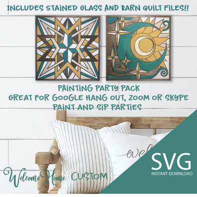 Sun and Moon SVG laser cut files for Glowforge - Compass, Moon and Sun pattern by Welcome home custom - Welcome Home Custom
