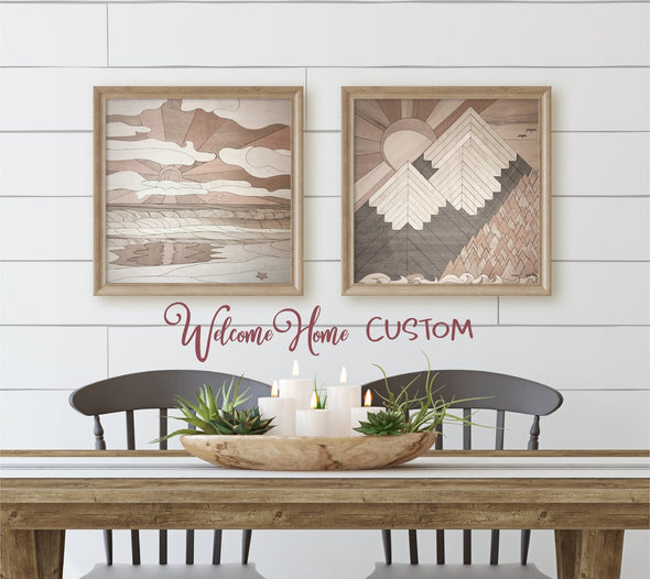 Sunrise Beach SVG laser cut file for Glowforge projects and laser cutters sorted by color great for coastal home by Welcome home custom - Welcome Home Custom
