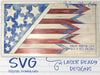 SVG American Flag Laser Cut file for Glowforge and other laser cutters - Great Farmhouse Decor - Welcome Home Custom
