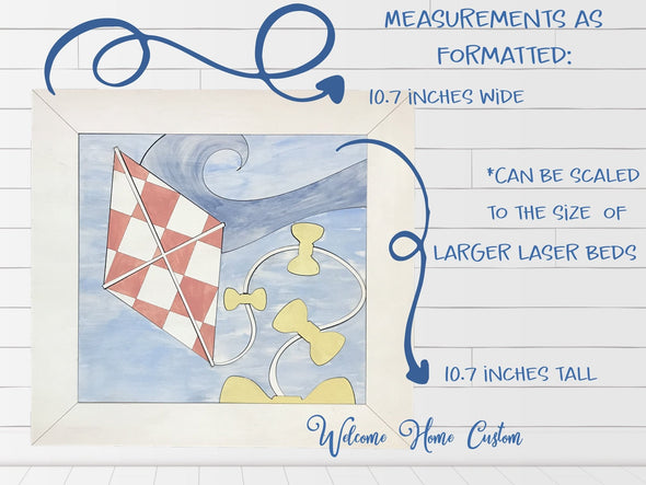 Windy Day Laser Cut Files for lasers such as Glowforge - Sweet Nursery decor - Great for baby showers by Welcome home custom - Welcome Home Custom
